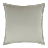 Belvedere Flange Whisper Silver Throw Pillow With Insert Throw Pillows LOOMLAN By D.V. Kap