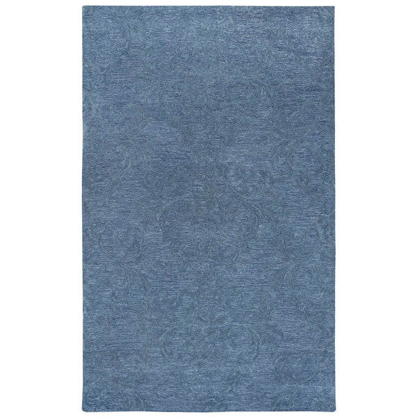 Beme Damask Blue Large Area Rugs For Living Room Area Rugs LOOMLAN By LOOMLAN