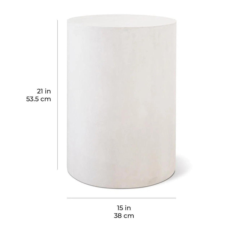 Ben Accent Table - White Outdoor End Table Outdoor Side Tables LOOMLAN By Seasonal Living