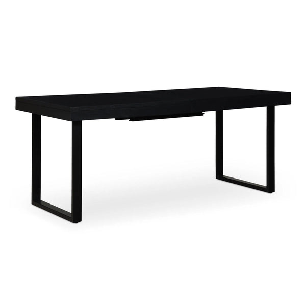 Ben Wood and Metal Rectangular Extension Dining Table Dining Tables LOOMLAN By Moe's Home