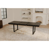 Ben Wood and Metal Rectangular Extension Dining Table Dining Tables LOOMLAN By Moe's Home