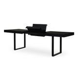 Ben Wood and Metal Rectangular Extension Dining Table Dining Tables LOOMLAN By Moe's Home