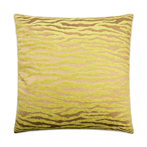 Bengalla Gold Throw Pillow With Insert Throw Pillows LOOMLAN By D.V. Kap