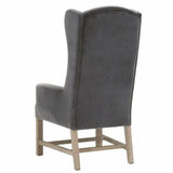 Bennett Dining Arm Chair Gray Velvet Solid Wood Legs Dining Chairs LOOMLAN By Essentials For Living