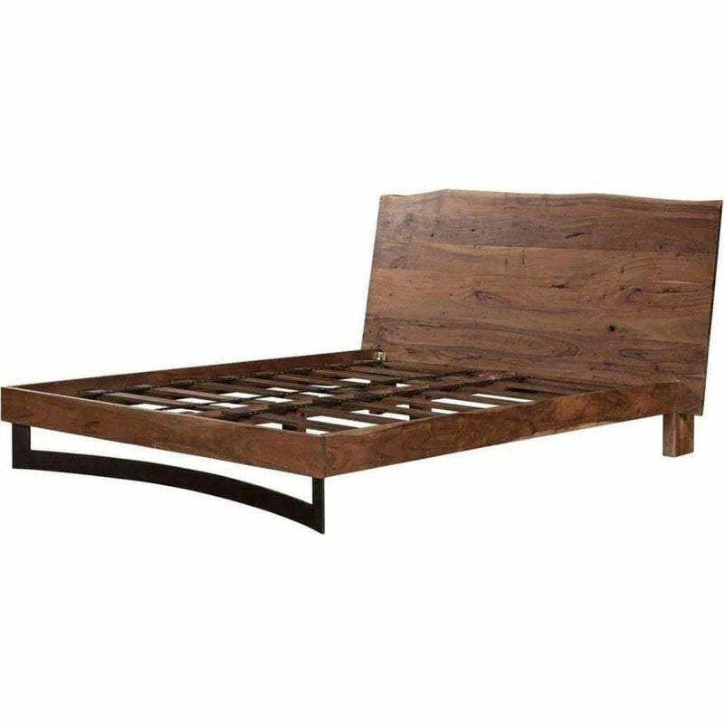 Bent Brown Wooden Bed Frame Beds LOOMLAN By Moe's Home