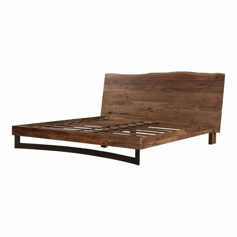 Bent Brown Wooden Bed Frame Beds LOOMLAN By Moe's Home