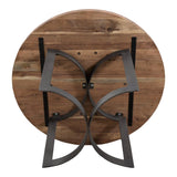 Bent Industrial 54" Round Dining Table for 6 Dining Tables LOOMLAN By Moe's Home