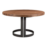 Bent Industrial 54" Round Dining Table for 6 Dining Tables LOOMLAN By Moe's Home