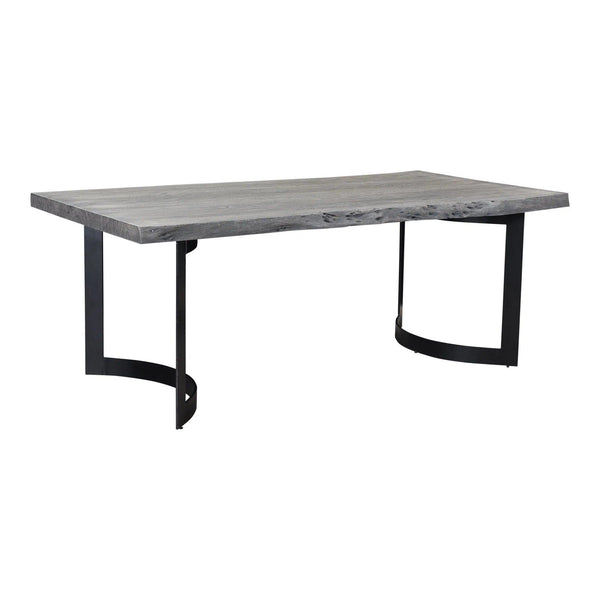 Bent Industrial Live Edge Grey Dining Table for 6 Dining Tables LOOMLAN By Moe's Home