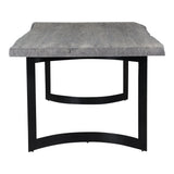 Bent Industrial Live Edge Grey Dining Table for 6 Dining Tables LOOMLAN By Moe's Home