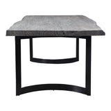 Bent Industrial Live Edge Grey Dining Table For 8 Dining Tables LOOMLAN By Moe's Home