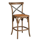 Bentwood Counter Stool with Metal Back Counter Stools LOOMLAN By Furniture Classics