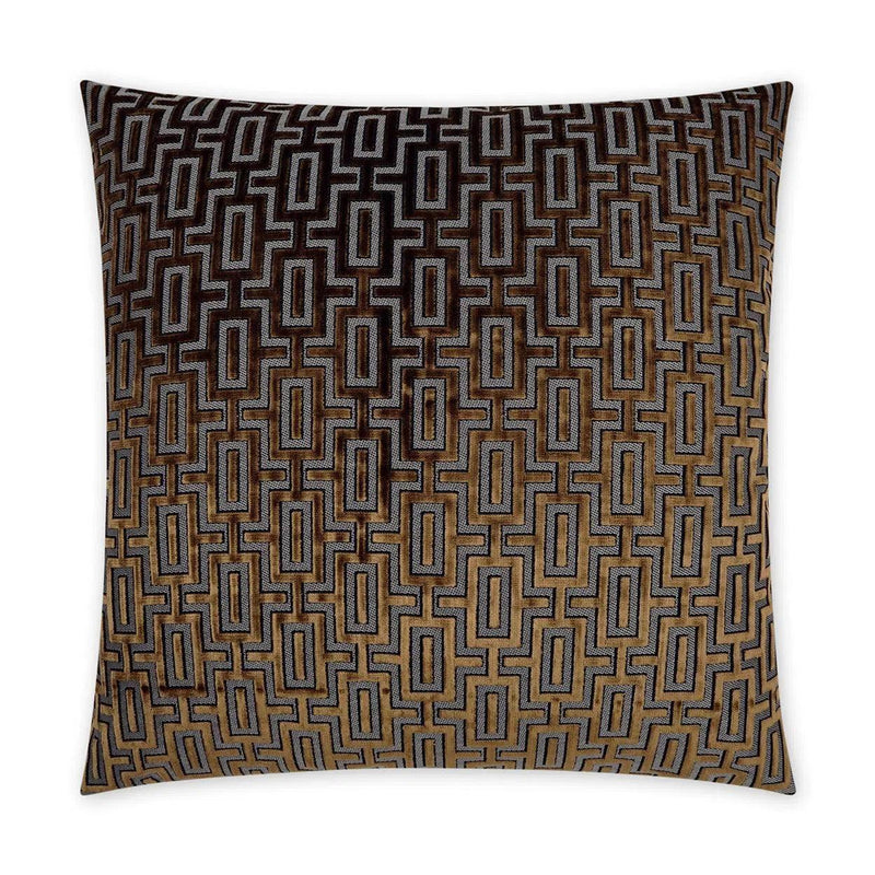 Bergman Midas Brown Large Throw Pillow With Insert Throw Pillows LOOMLAN By D.V. Kap