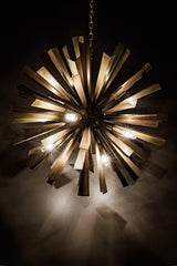 Bero Metal Chandelier With Brass Finish Chandeliers LOOMLAN By Noir