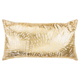 Beta Metallic Gold Lumbar Pillow With Insert Throw Pillows LOOMLAN By LOOMLAN