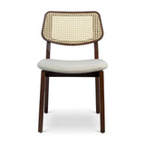 Beth Boucle Upholstered Cane Armless Side Chair Dining Chairs LOOMLAN By Urbia