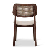 Beth Boucle Upholstered Cane Armless Side Chair Dining Chairs LOOMLAN By Urbia