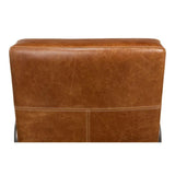 Beverly Hills Accent Chair Cuba Brown Leather Accent Chairs LOOMLAN By Sarreid