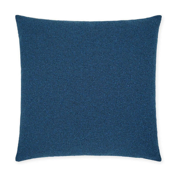 Beyond Blue Solid Textured Blue Large Throw Pillow With Insert Throw Pillows LOOMLAN By D.V. Kap