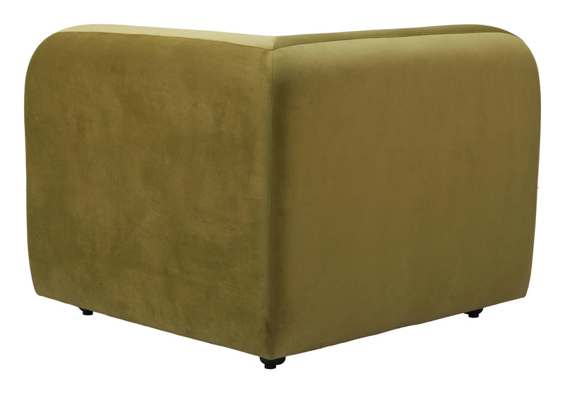 Biak Green Corner Chair Sofas & Loveseats LOOMLAN By Zuo Modern