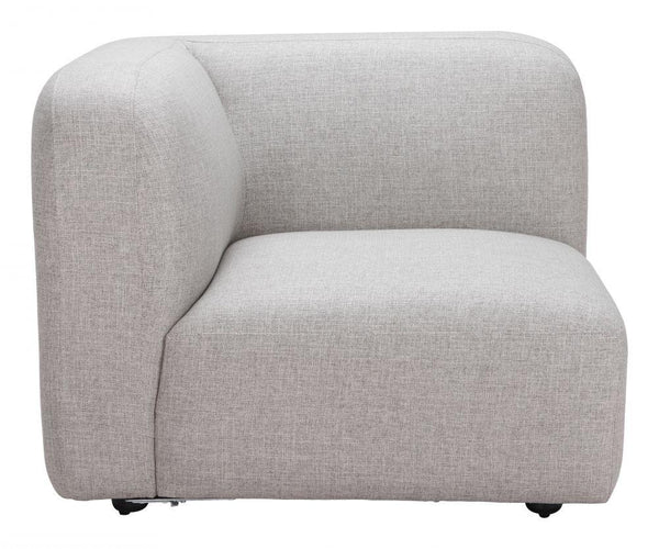 Biak Wood Grey Corner Arm Chair Modular Sofas LOOMLAN By Zuo Modern