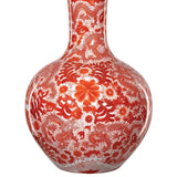 Biarritz Coral Fern Long Neck Vase