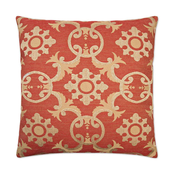 Biblos Red Throw Pillow With Insert Throw Pillows LOOMLAN By D.V. Kap