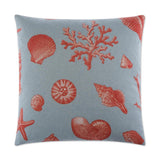 Big Sur Blue Throw Pillow With Insert Throw Pillows LOOMLAN By D.V. Kap