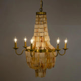 Bijou Metal and Shells Chandelier With Antique Brass Chandeliers LOOMLAN By Noir