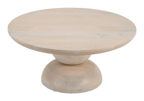 Bilanka Natural Round Coffee Table Coffee Tables LOOMLAN By Zuo Modern