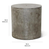 Bill Accent Table - Ebony White Outdoor End Table Outdoor Side Tables LOOMLAN By Seasonal Living