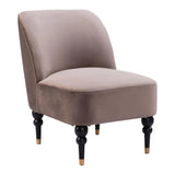 Bintulu Accent Chair Taupe Club Chairs LOOMLAN By Zuo Modern