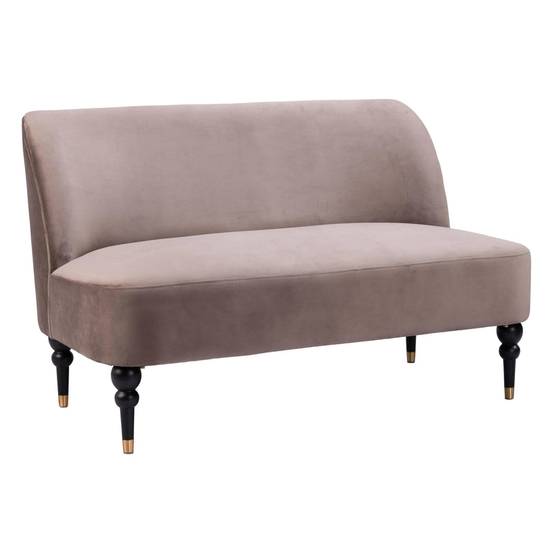 Bintulu Loveseat Taupe Sofas & Loveseats LOOMLAN By Zuo Modern