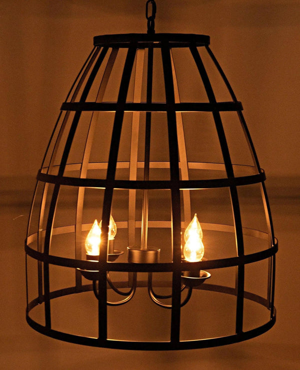 Birdcage Black Steel Pendant 305 Pendants LOOMLAN By Noir