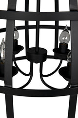 Birdcage Black Steel Pendant 305 Pendants LOOMLAN By Noir