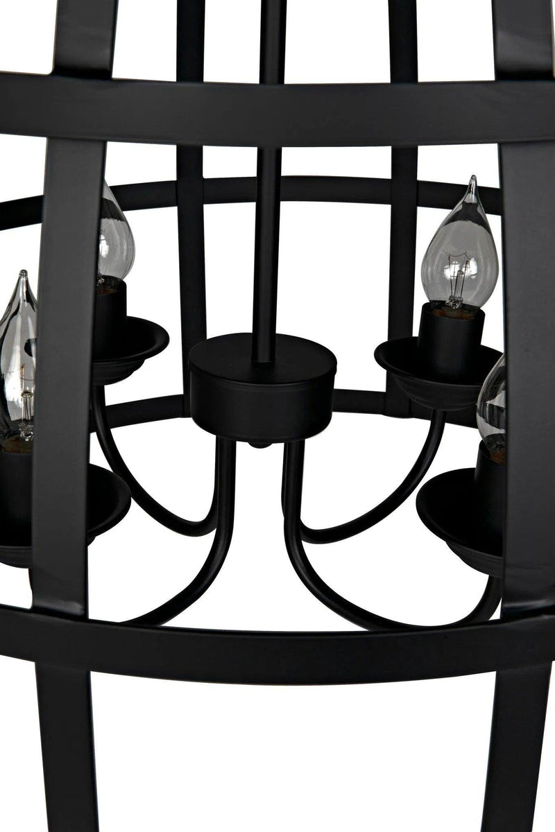 Birdcage Black Steel Pendant 305 Pendants LOOMLAN By Noir