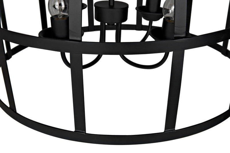 Birdcage Black Steel Pendant 305 Pendants LOOMLAN By Noir