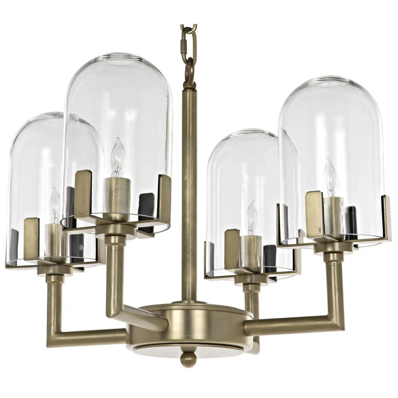 Bistro Metal Chandelier With Antique Brass Chandeliers LOOMLAN By Noir