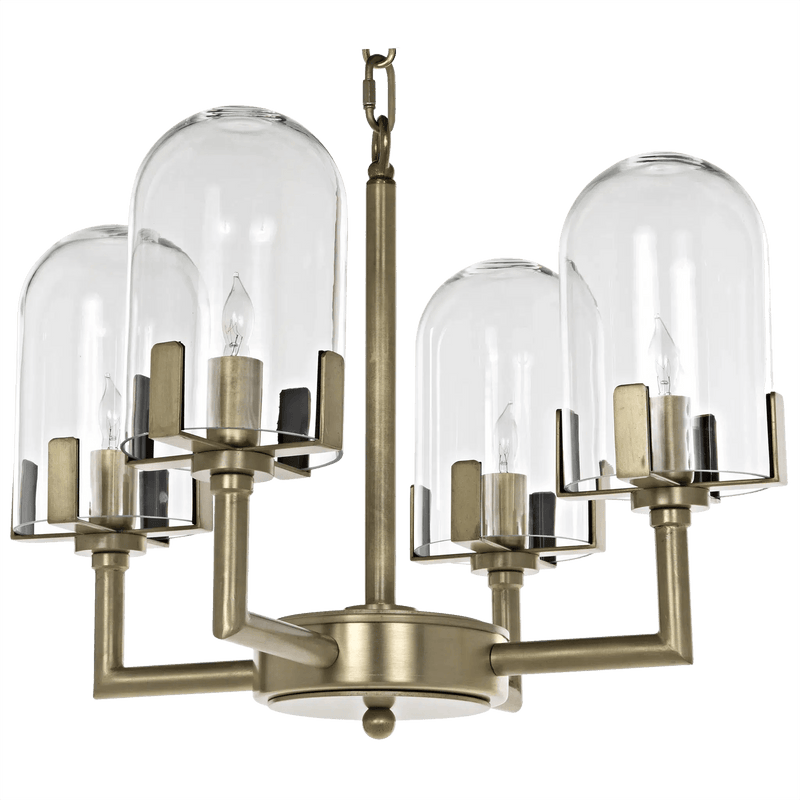 Bistro Metal Chandelier With Antique Brass Chandeliers LOOMLAN By Noir