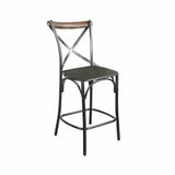 Black Armless Metal Counter Height Stool (NO CUSHION) Counter Stools LOOMLAN By LH Imports