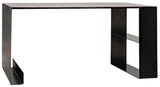 Black Black Steel Desk Home Office Desks LOOMLAN By Noir