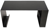 Black Black Steel Desk Home Office Desks LOOMLAN By Noir