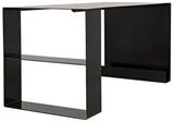 Black Black Steel Desk Home Office Desks LOOMLAN By Noir