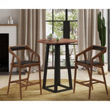 Black Brown Mid-Century Modern Barstool Bar Stools LOOMLAN By Moe's Home