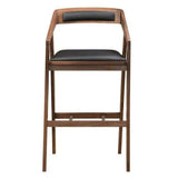 Black Brown Mid-Century Modern Barstool Bar Stools LOOMLAN By Moe's Home