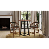 Black Brown Mid-Century Modern Barstool Bar Stools LOOMLAN By Moe's Home