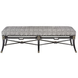 Black Gold Leaf Scarlett Black Tuxedo Bench Bedroom Benches LOOMLAN By Currey & Co