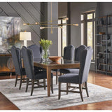 Black High Back Dining Chairs Set of 2 Dining Chairs LOOMLAN By Sarreid