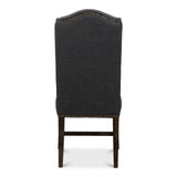 Black High Back Dining Chairs Set of 2 Dining Chairs LOOMLAN By Sarreid