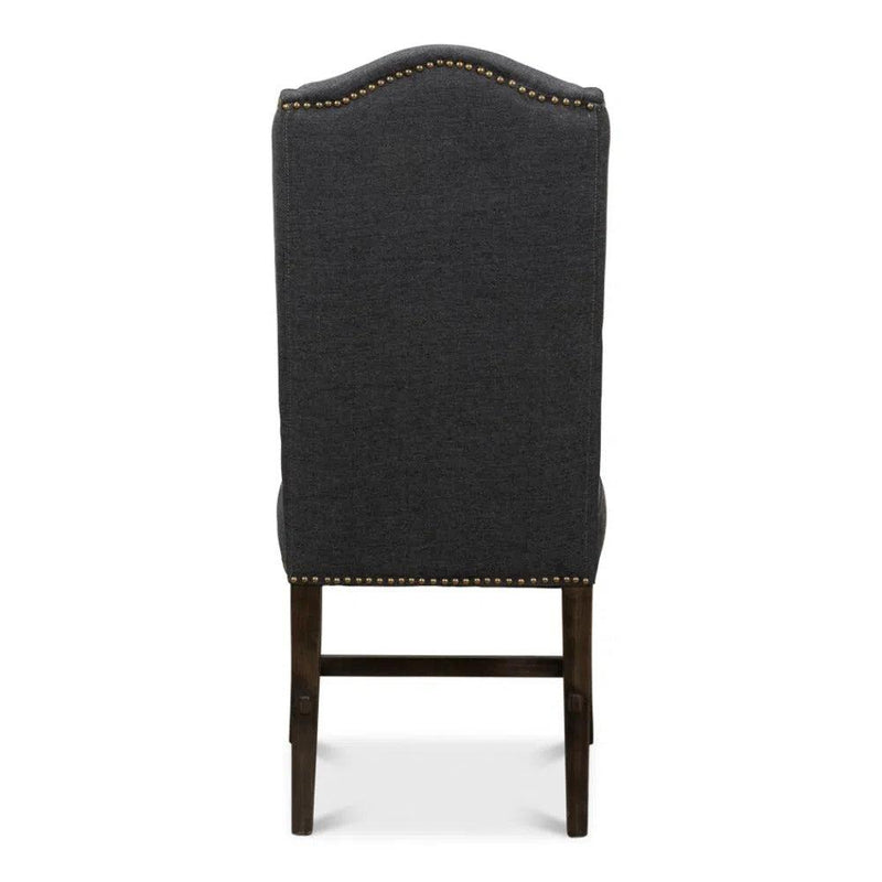 Black High Back Dining Chairs Set of 2 Dining Chairs LOOMLAN By Sarreid